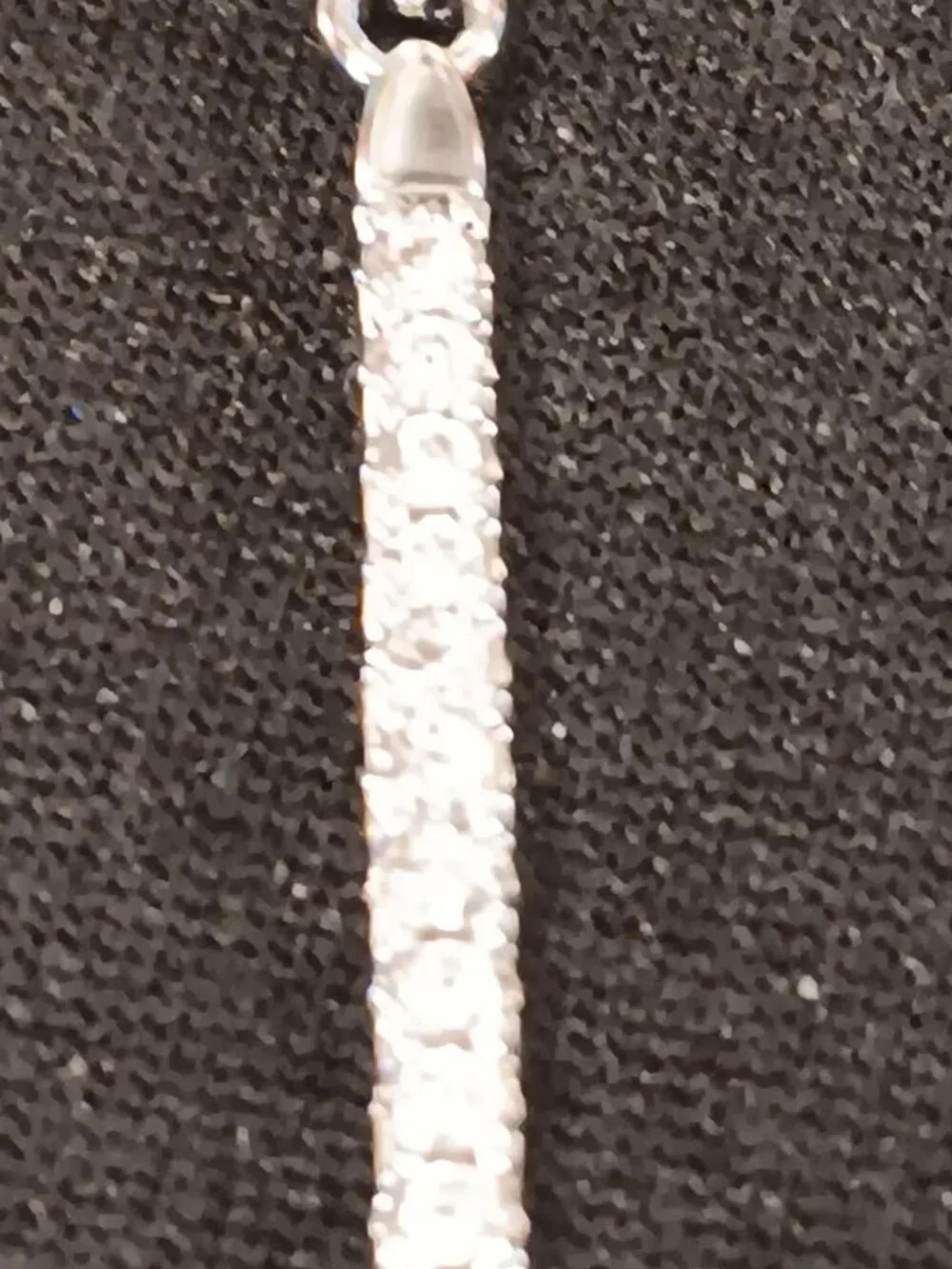 Dainty Crystal Sterling Bar pendant Necklace NEW! STUNNING !!